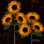 Blütenzauber - Solar-Sonnenblumenleuchten für Ihren Garten