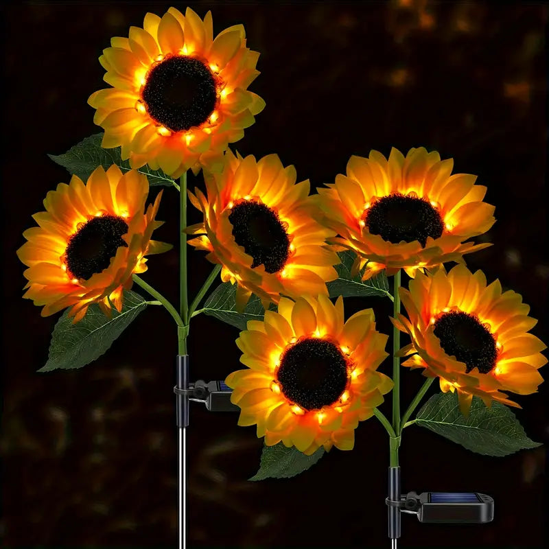Blütenzauber - Solar-Sonnenblumenleuchten für Ihren Garten
