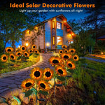 Blütenzauber - Solar-Sonnenblumenleuchten für Ihren Garten