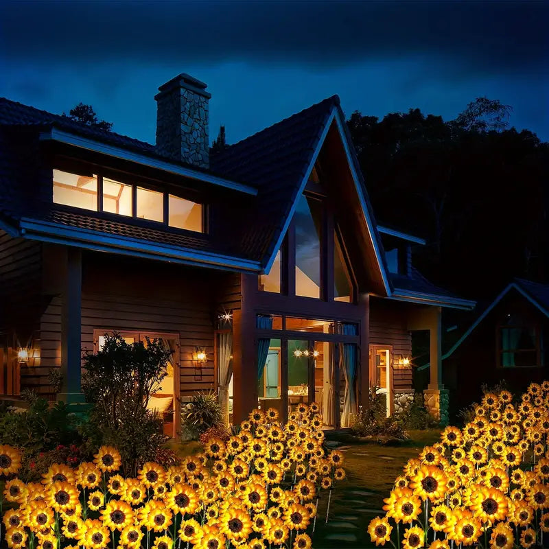 Blütenzauber - Solar-Sonnenblumenleuchten für Ihren Garten