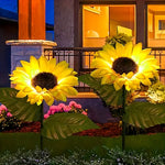 Blütenzauber - Solar-Sonnenblumenleuchten für Ihren Garten