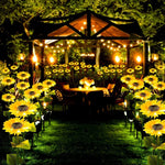 Blütenzauber - Solar-Sonnenblumenleuchten für Ihren Garten