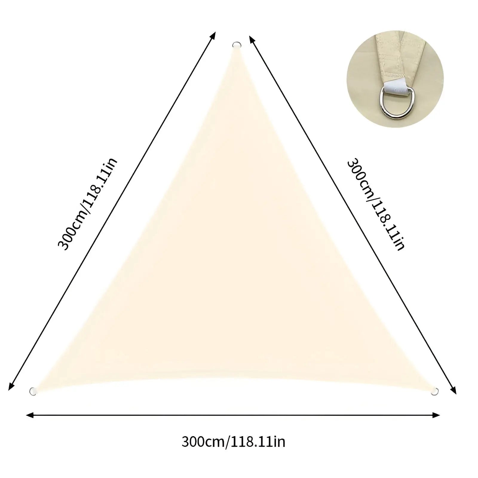 Triangular Sun Shade Sail | UV Protection and Water-Repellent for Patios