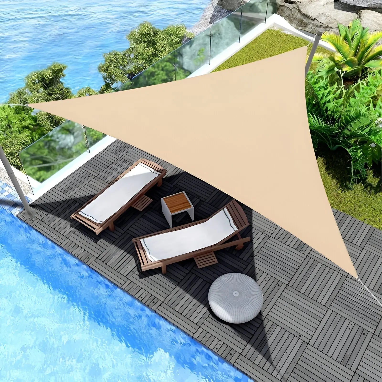 Triangular Sun Shade Sail | UV Protection and Water-Repellent for Patios