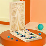 SpeelGem - Mancala Brettspiel Set mit Klappbarem Holzbrett