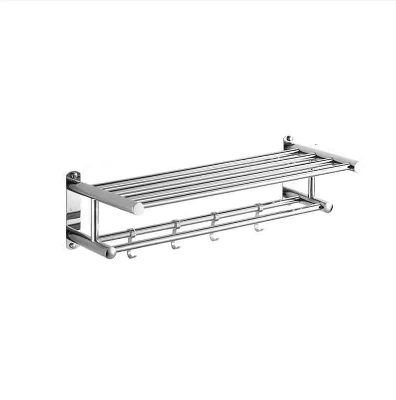 Space-Saving Towel Holder Made of Stainless Steel – Wall-Mounted for Towels and Bathrobes