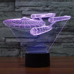 Galaxia 3D Spaceship LED Light – Multicolor Illusion Lamp