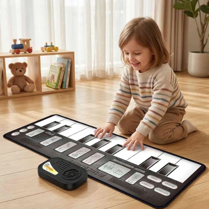 Active Dance Mat for Kids – 4 Game Modes, 6 Difficulty Levels, Music & LED Light