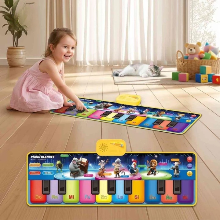 Active Dance Mat for Kids – 4 Game Modes, 6 Difficulty Levels, Music & LED Light