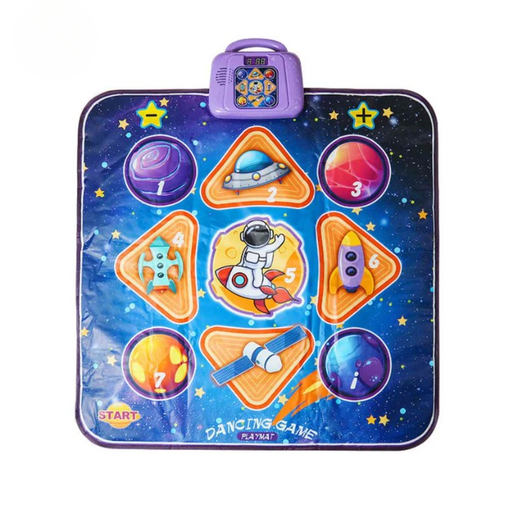 Active Dance Mat for Kids – 4 Game Modes, 6 Difficulty Levels, Music & LED Light