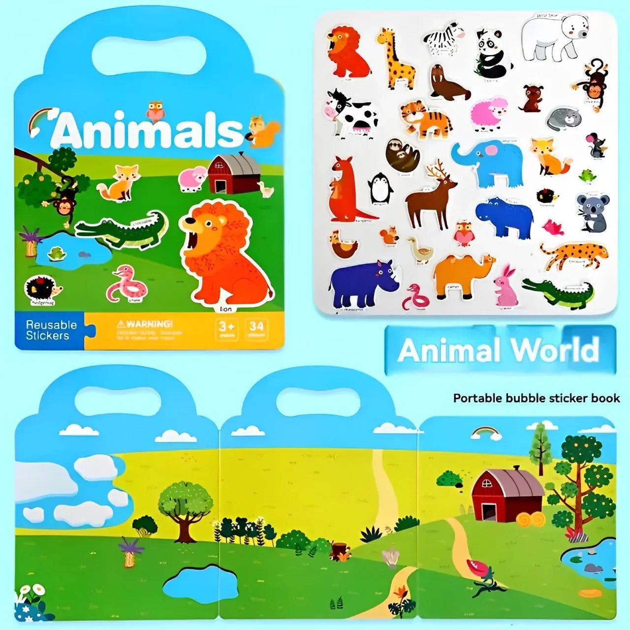 Kreatives Stickerbuch - Fördert Fantasie und Lernen