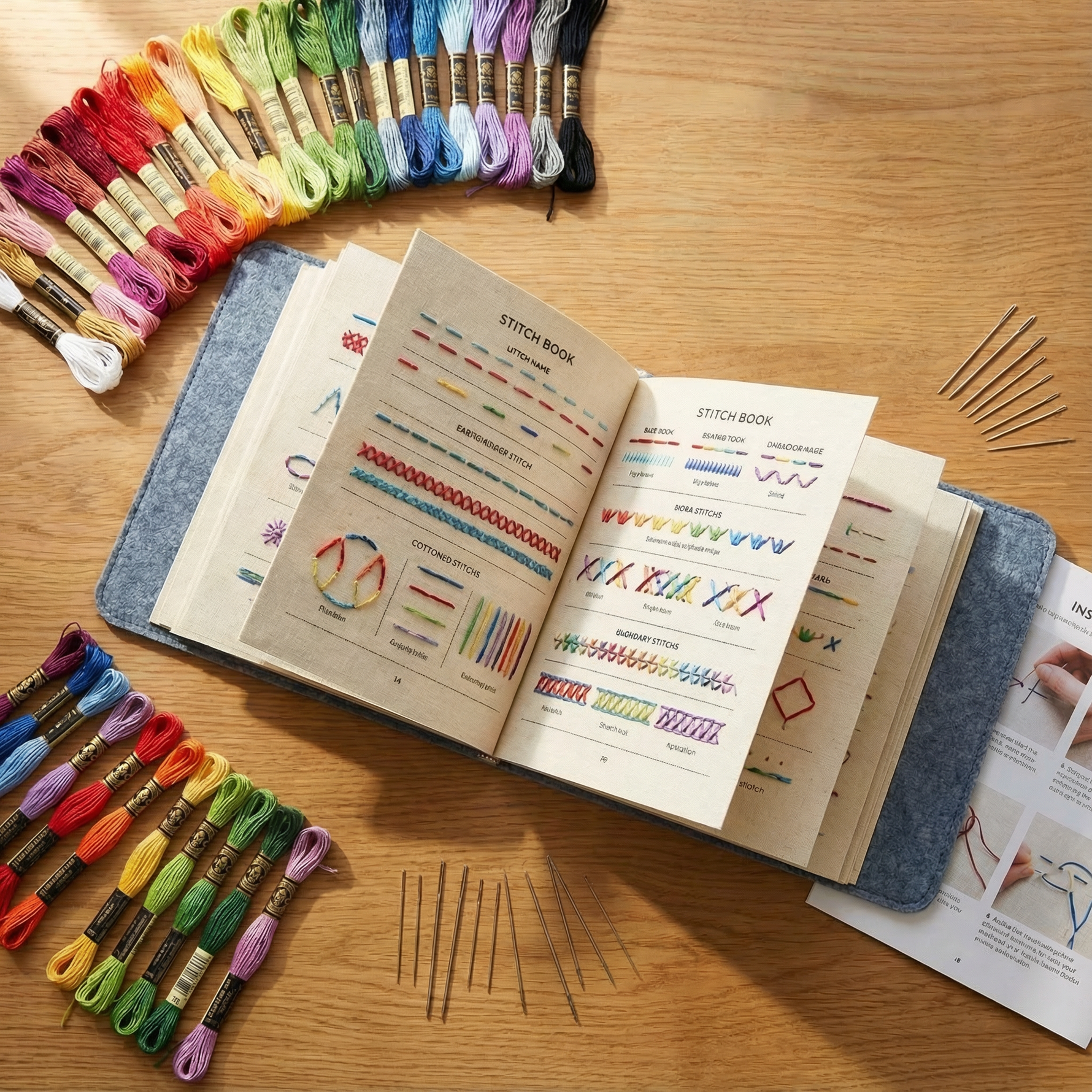 Stickkunst leicht gemacht | 106 Stiche Schritt-für-Schritt Set