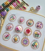 Blumenstickset mit 12 Designs | Komplettset für Einsteiger