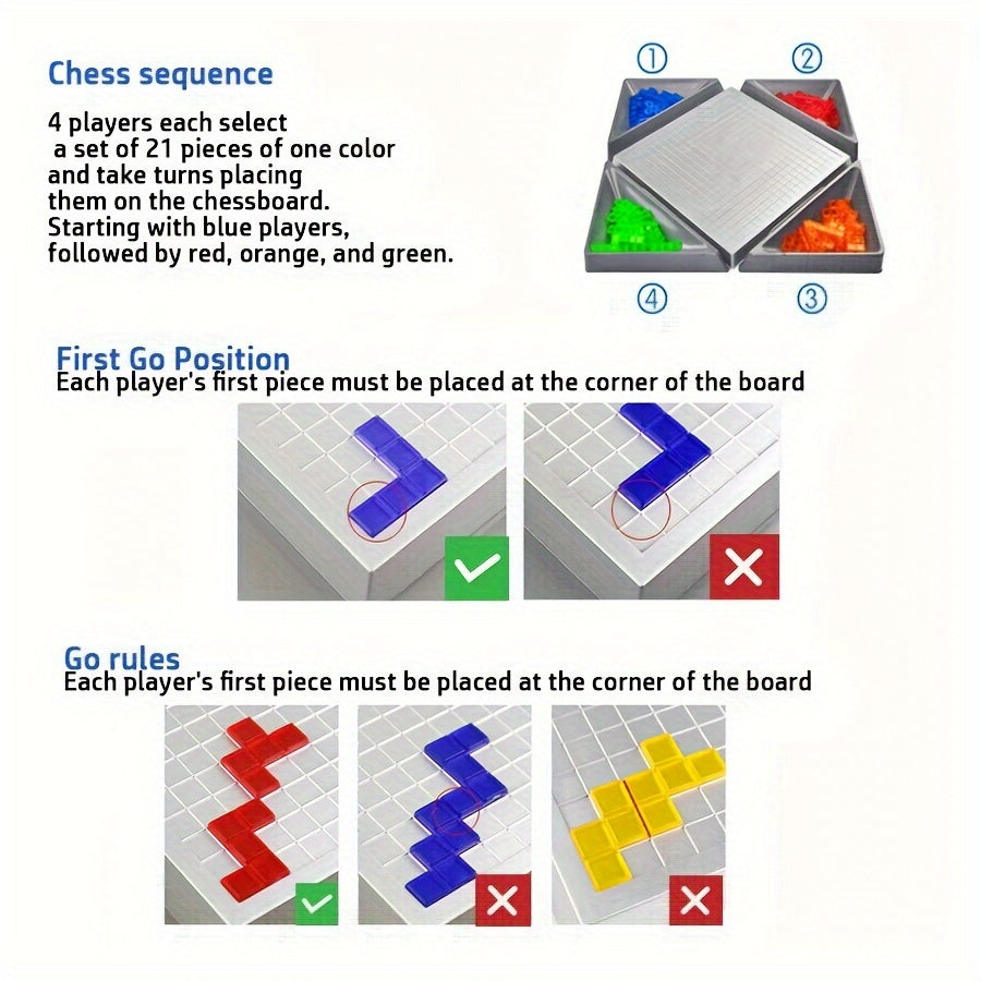Familienstrategie-Spiel - Puzzle für bis zu 4 Spieler