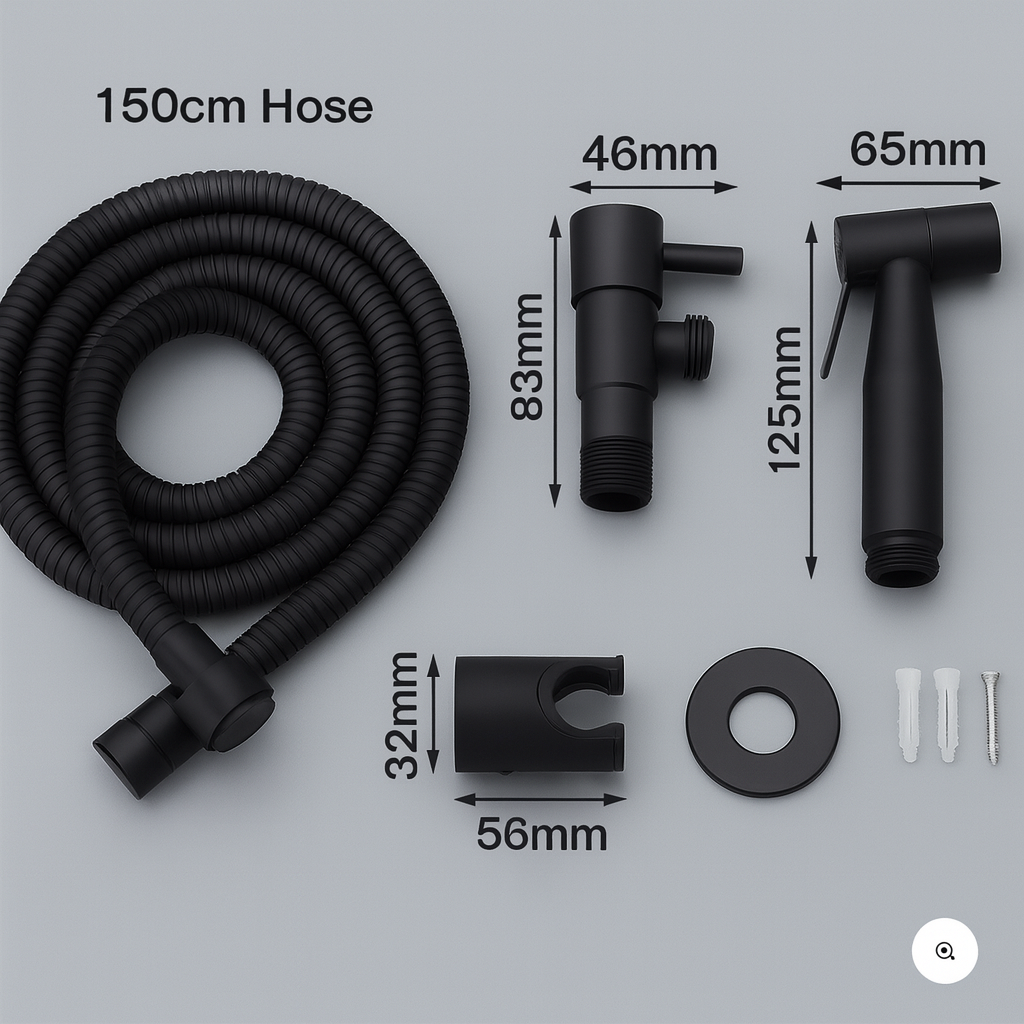 Hygienische Edelstahl-Bidet-Dusche mit Wandhalterung