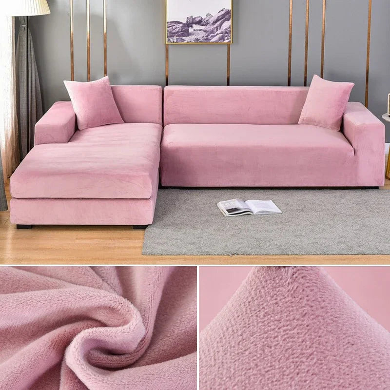 Elegante Stretch-Velours Sofahülle – Stilvoller Schutz für jedes Sofa