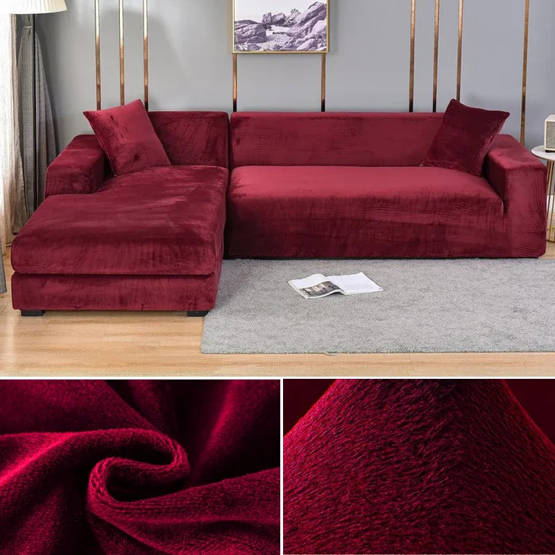 Elegante Stretch-Velours Sofahülle – Stilvoller Schutz für jedes Sofa