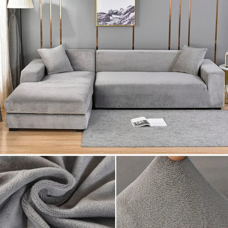 Elegante Stretch-Velours Sofahülle – Stilvoller Schutz für jedes Sofa
