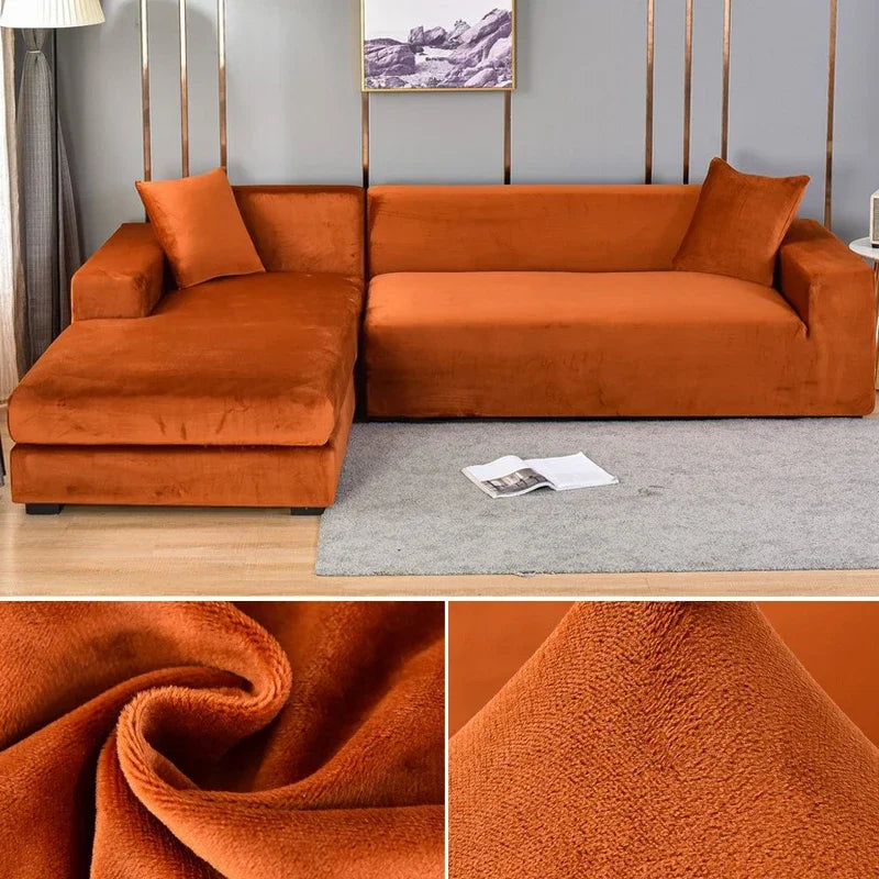 Elegante Stretch-Velours Sofahülle – Stilvoller Schutz für jedes Sofa