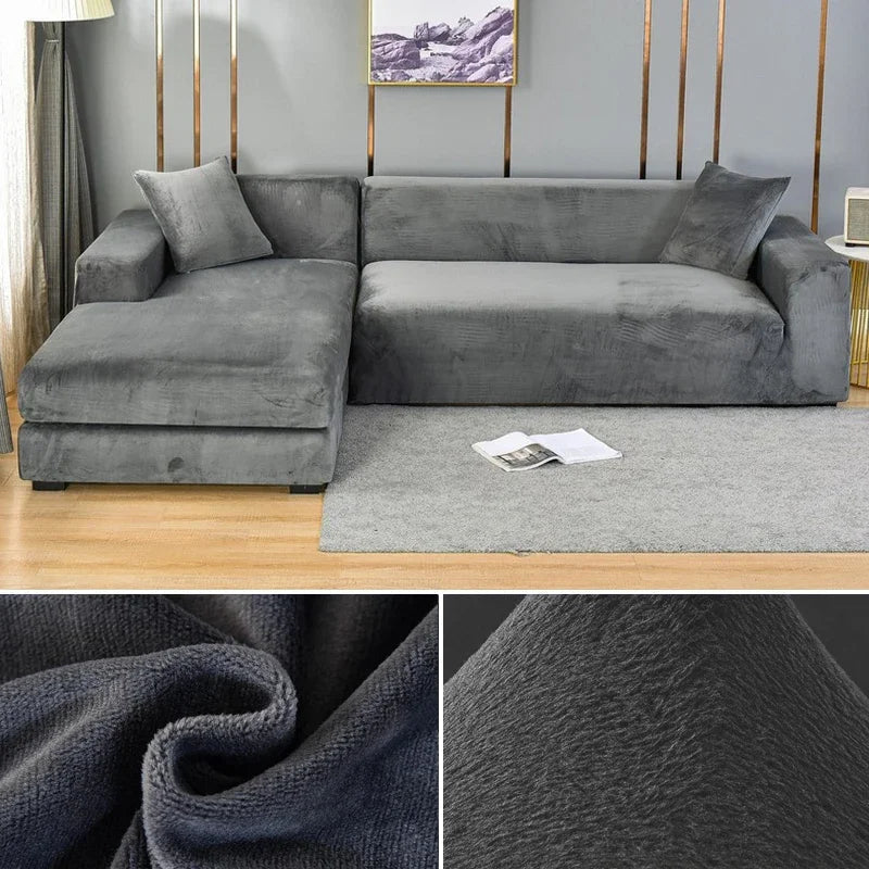 Elegante Stretch-Velours Sofahülle – Stilvoller Schutz für jedes Sofa