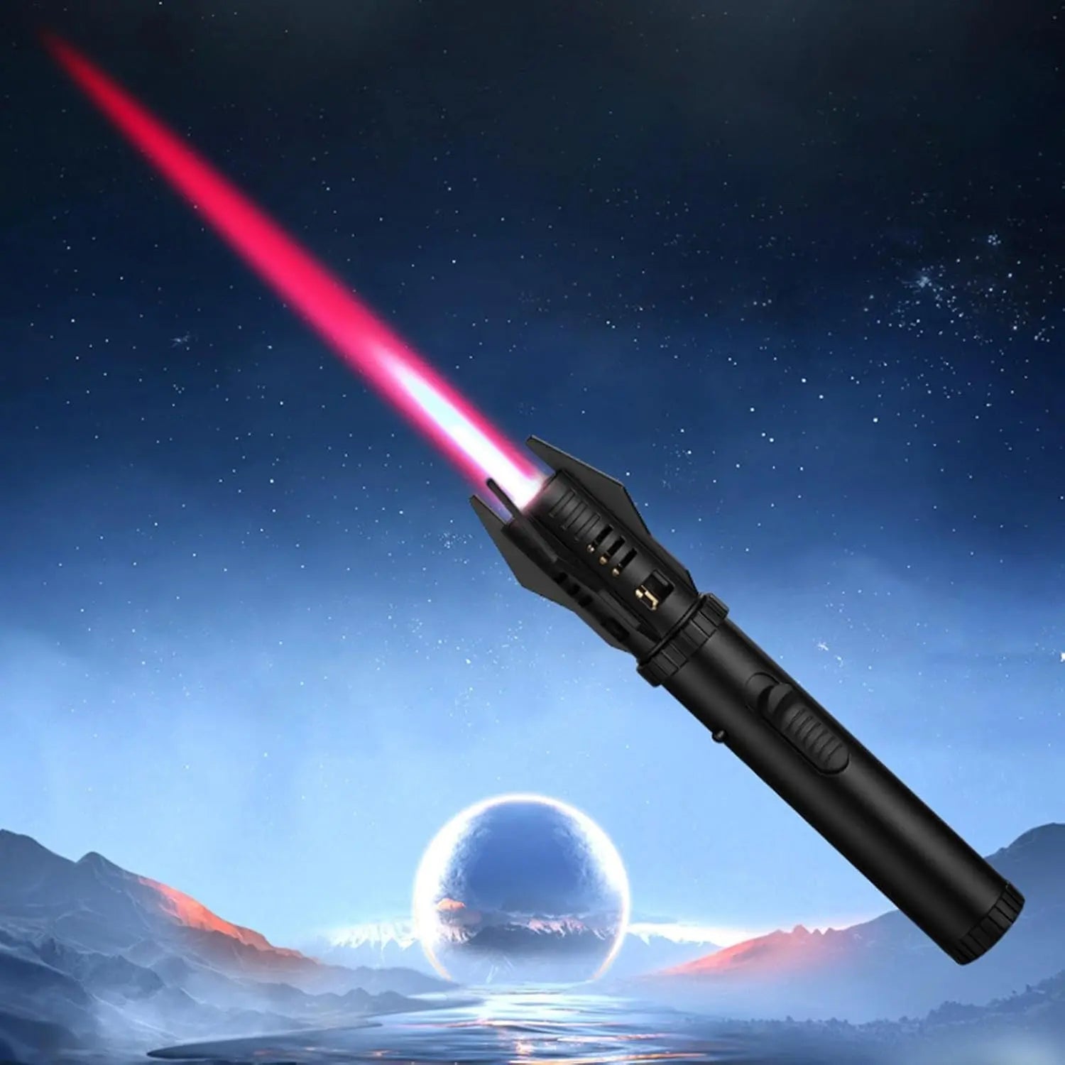 Weatherproof Lighter with Adjustable Jet Flame