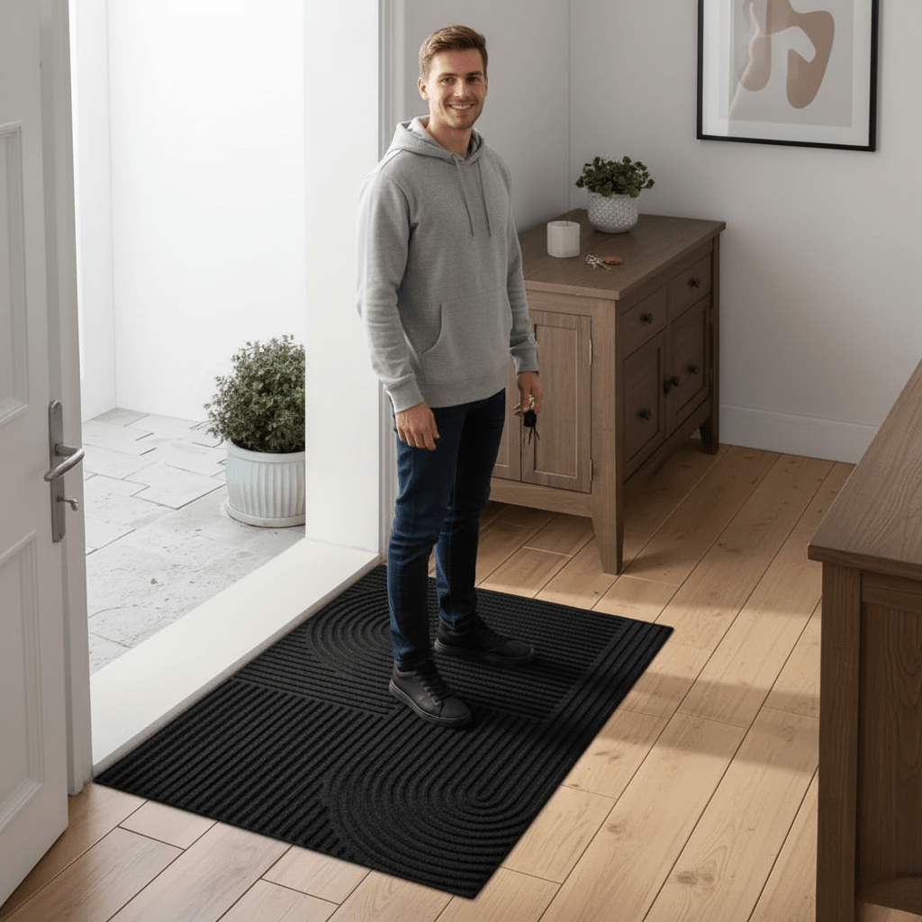 Elegant and Functional Wave Pattern Doormat for Your Home
