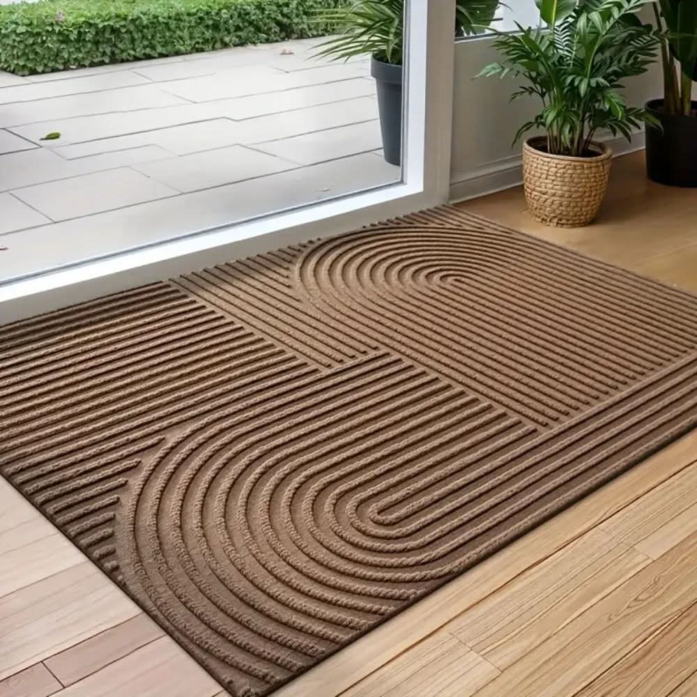 Elegant and Functional Wave Pattern Doormat for Your Home