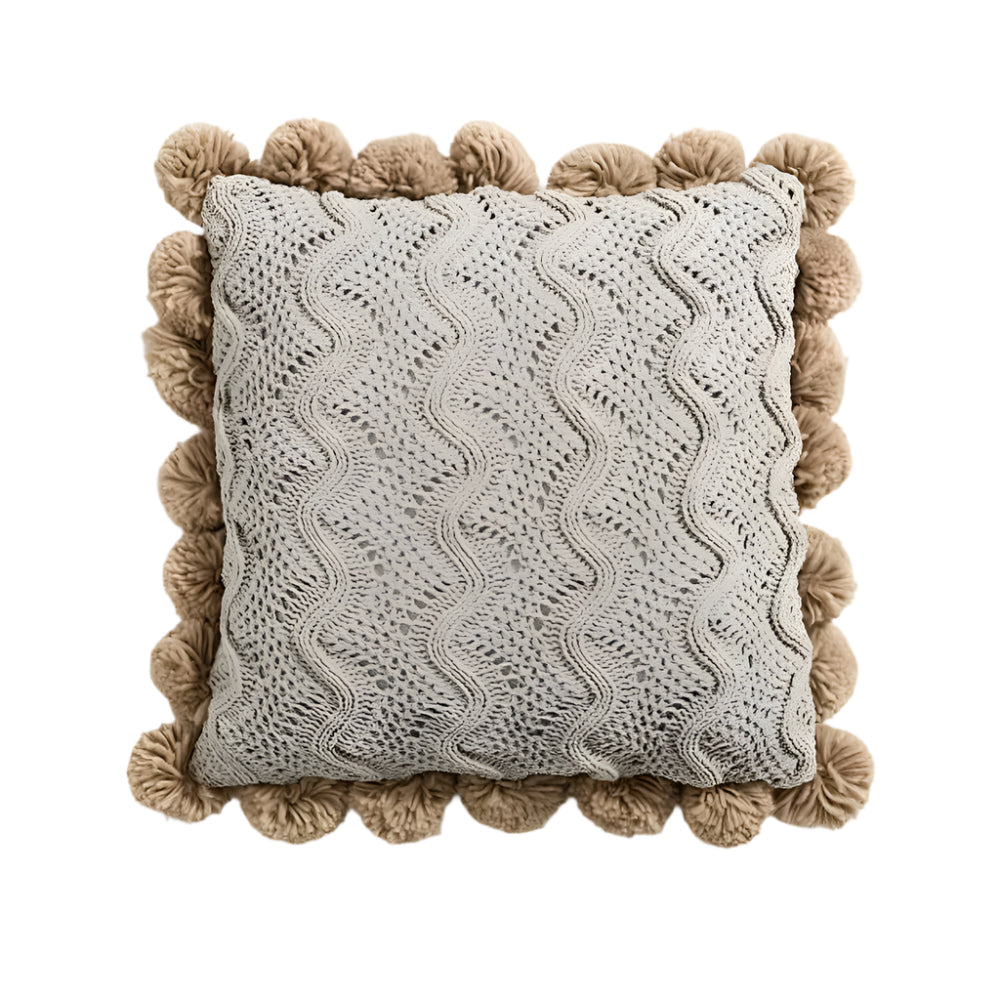 Elegant Cotton Cushion Cover with Tassels – Stylish Decoration for Your Home