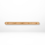 Elegant Wooden Wall Hooks with Brass Accents – Space-Saving Organizers
