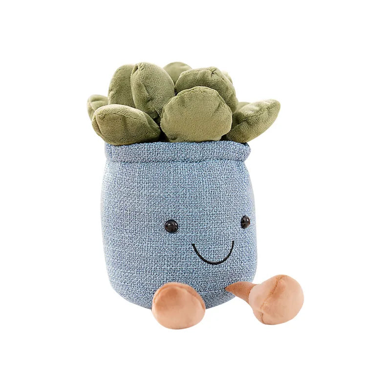 Plush toy with cheerful floral design