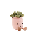 Plush toy with cheerful floral design