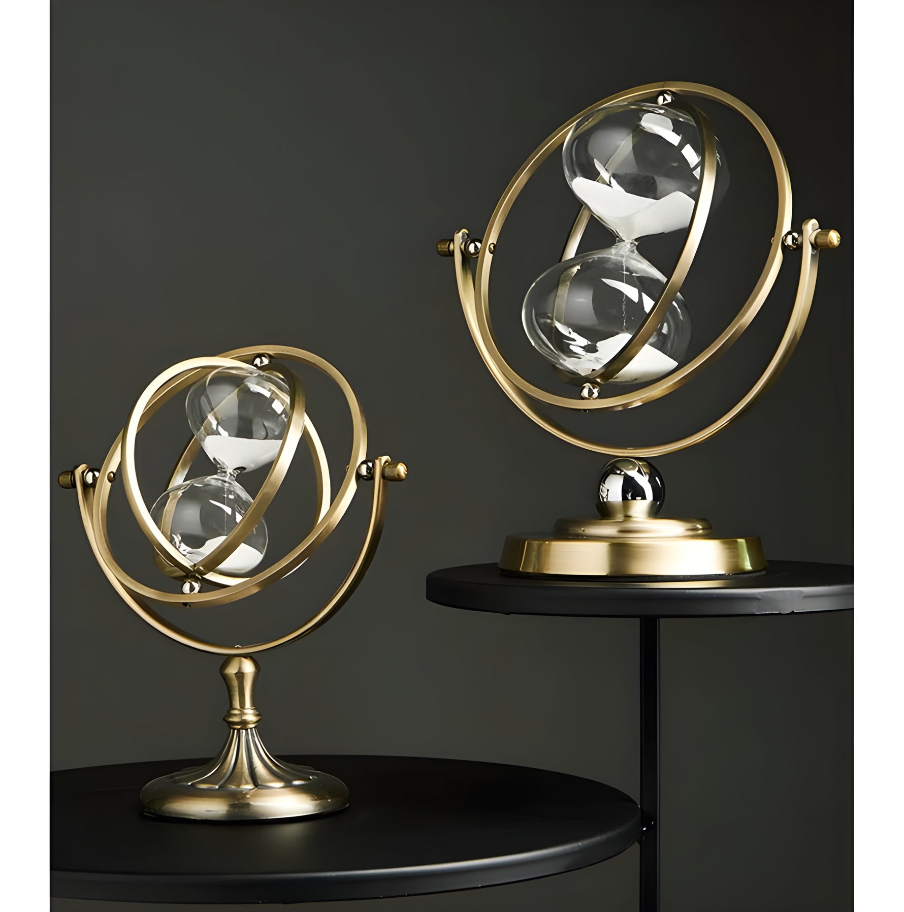 Elegant Hourglass with Gold Frame – Timeless Design for Your Home