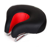 Comfortable Noseless Mountain Bike Saddle with Thick Padding (Red)