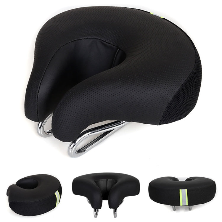 Comfortable Noseless Bicycle Saddle for Mountain Bikes - Padded and Ergonomic (Black)