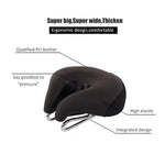 Comfortable Noseless Bicycle Saddle for Mountain Bikes - Padded and Ergonomic (Black)