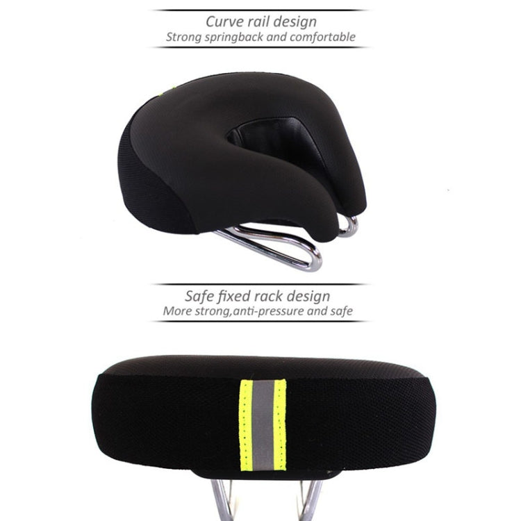 Comfortable Nose-less Bicycle Saddle for Mountain Bikes - Yellow