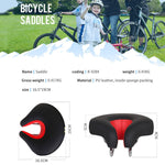Comfortable Nose-less Bicycle Saddle for Mountain Bikes - Yellow