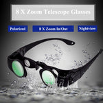 High-performance binoculars with 8x magnification and clip