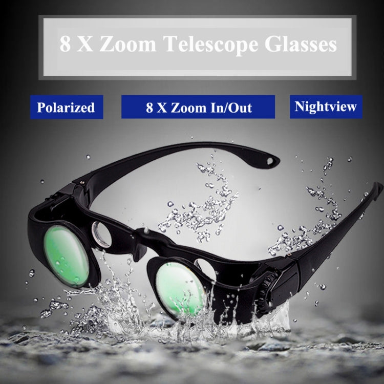 High-performance binoculars with 8x magnification and clip