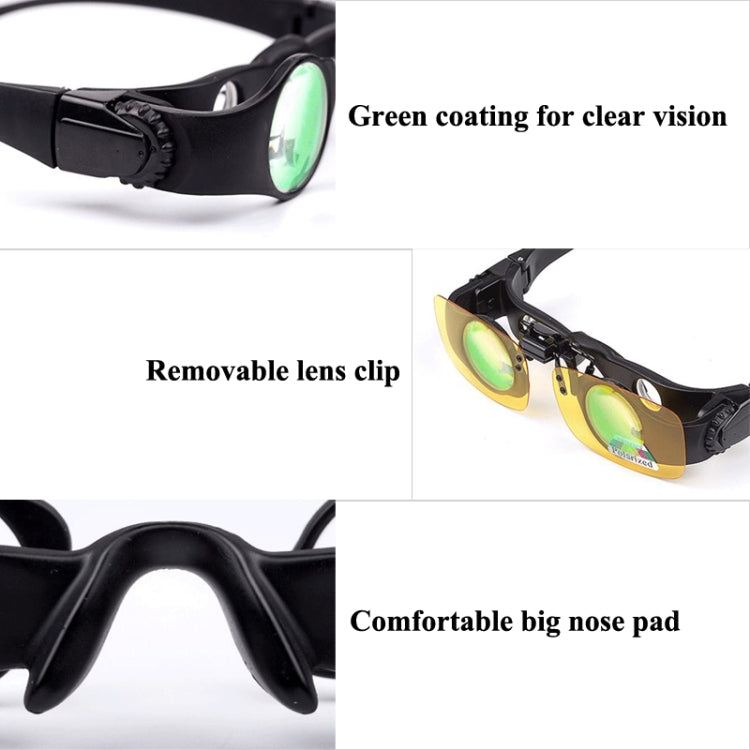 High-performance binoculars with 8x magnification and clip