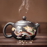 Color-Changing Teapot with Dragon and Phoenix Motif