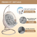 Comfortable Cushions for Garden and Rocking Chairs – Dark Grey – 80x120 cm – For Indoors & Outdoors