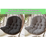 Comfortable Cushions for Garden and Rocking Chairs – Dark Grey – 80x120 cm – For Indoors & Outdoors