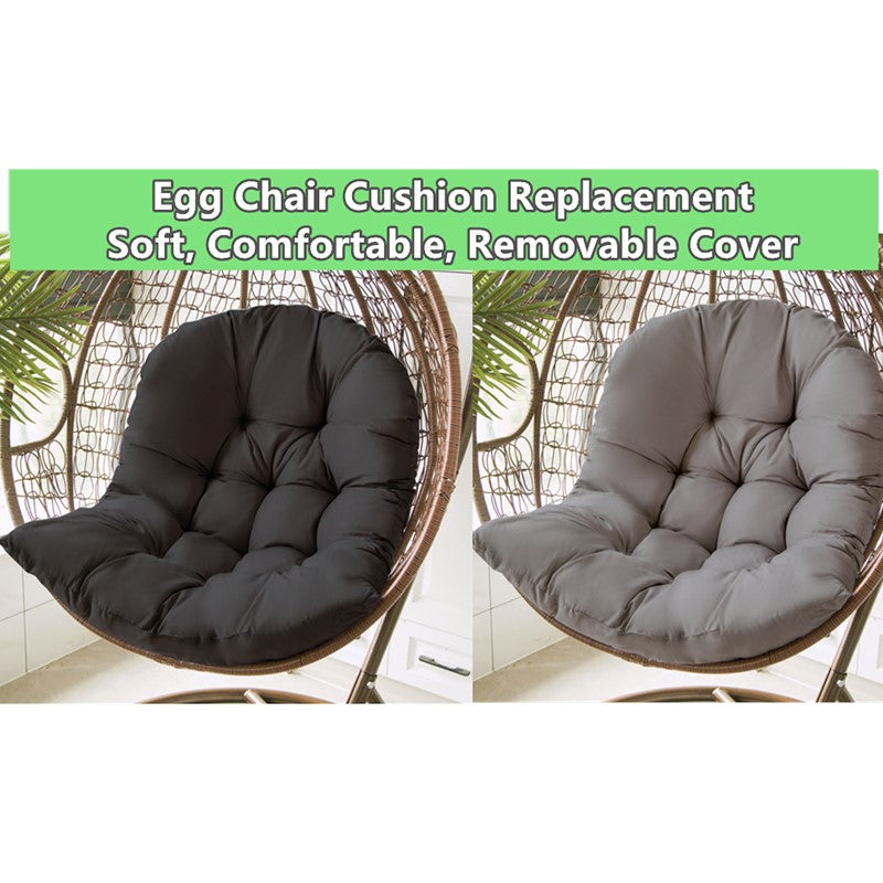 Comfortable Cushions for Garden and Rocking Chairs – Dark Grey – 80x120 cm – For Indoors & Outdoors