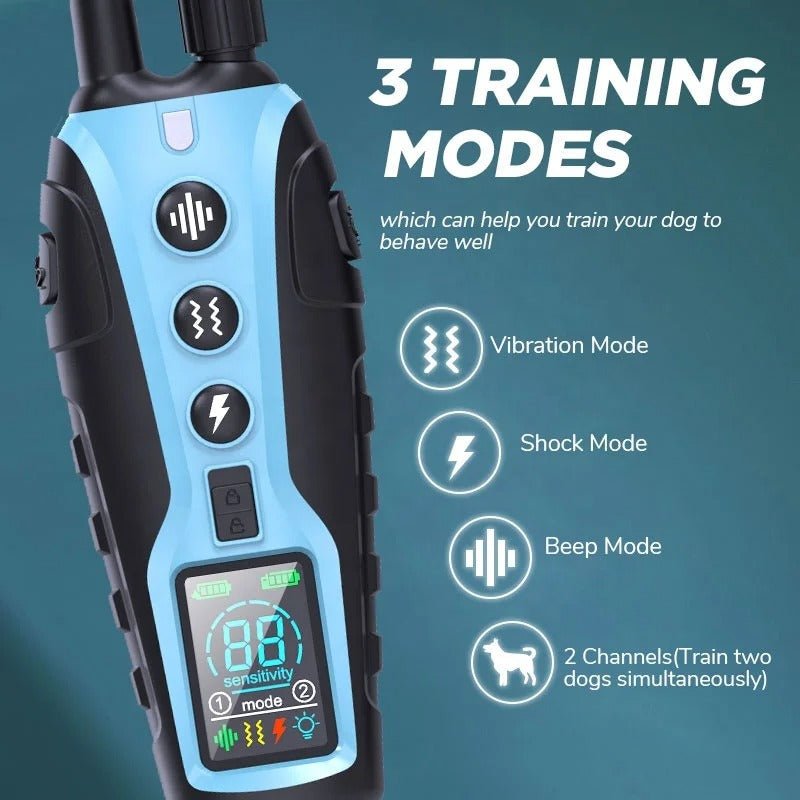 Fernbedienbares Hundetraining Halsband – 2000 m Reichweite & 99 Stufen