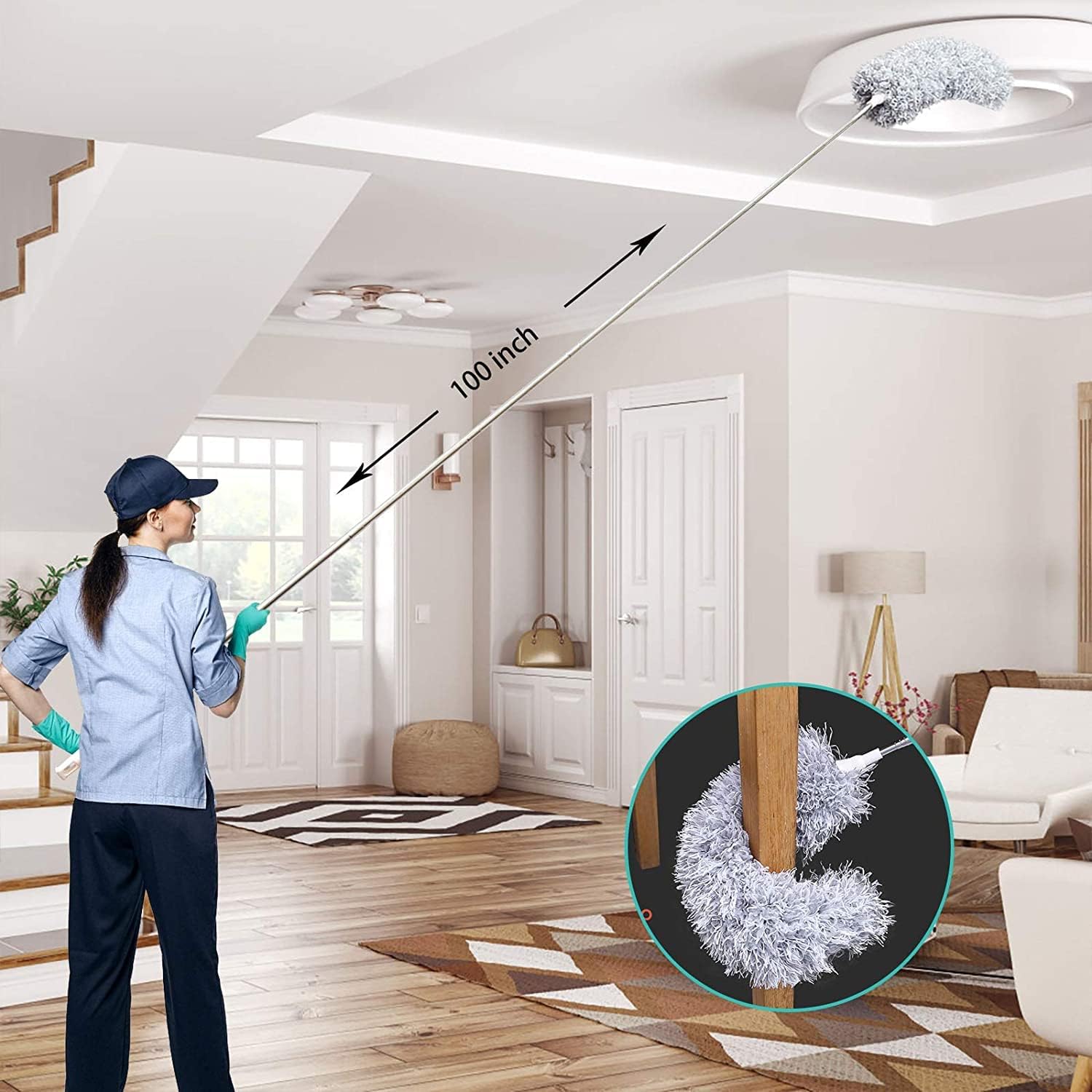 Telescopic duster - 5 meter reach and washable