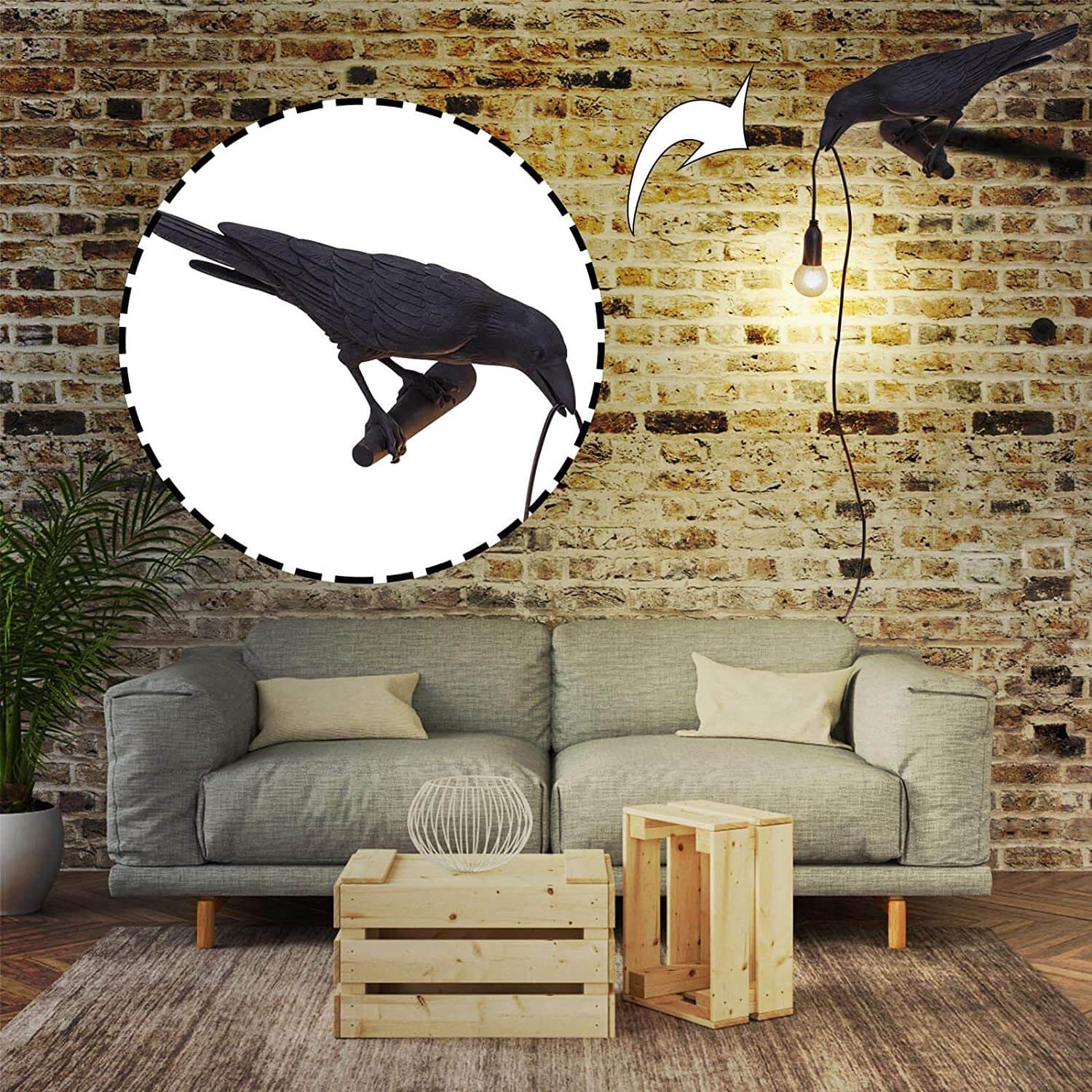 The Elegant Crow Lamp