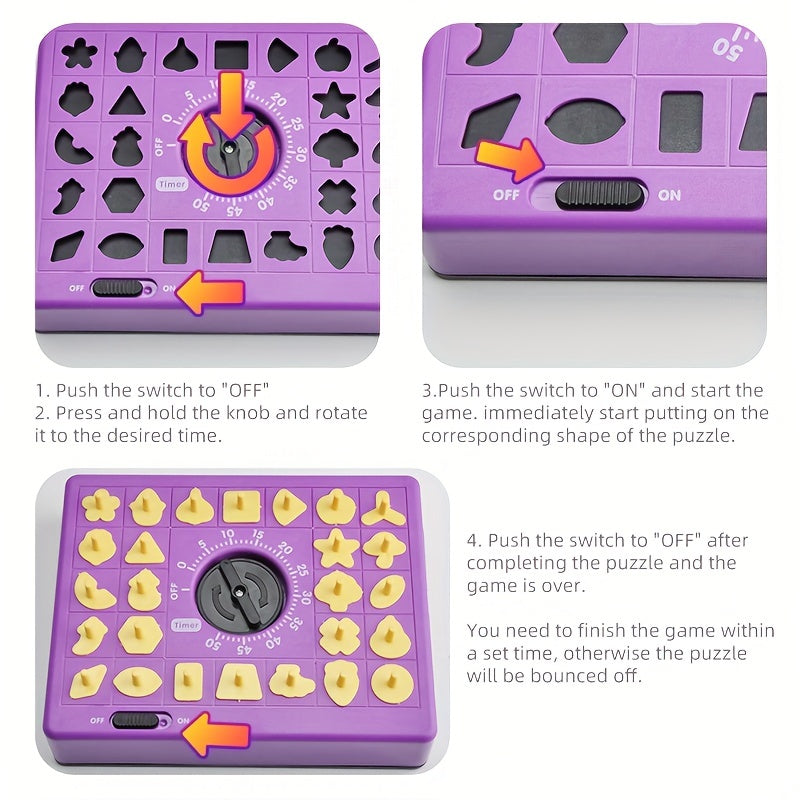 Timing Puzzle - Lehrreiches Spiel für Kinder mit Formen und Konzentration