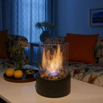 Elegant table fireplace for indoor and outdoor use | Smoke-free fire experience