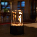 Elegant table fireplace for indoor and outdoor use | Smoke-free fire experience